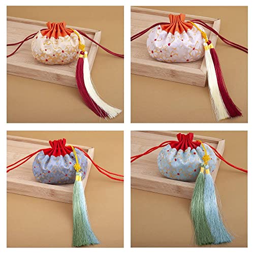 4 Bolsitas bordadas chinas para fragancias 8x10 cm miniatura 1