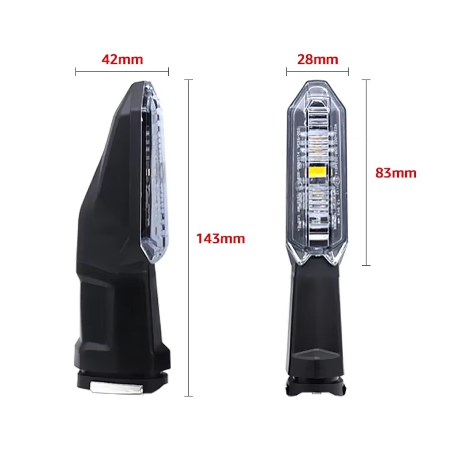 Per ER-6N Per ER-6F 2009-2016 Per NINJA125 2019-2020 Per NINJA 650 2017-2020 Indicatore Di Direzione Lampeggiante Universale Per Moto Indicatori Moto(Clear)