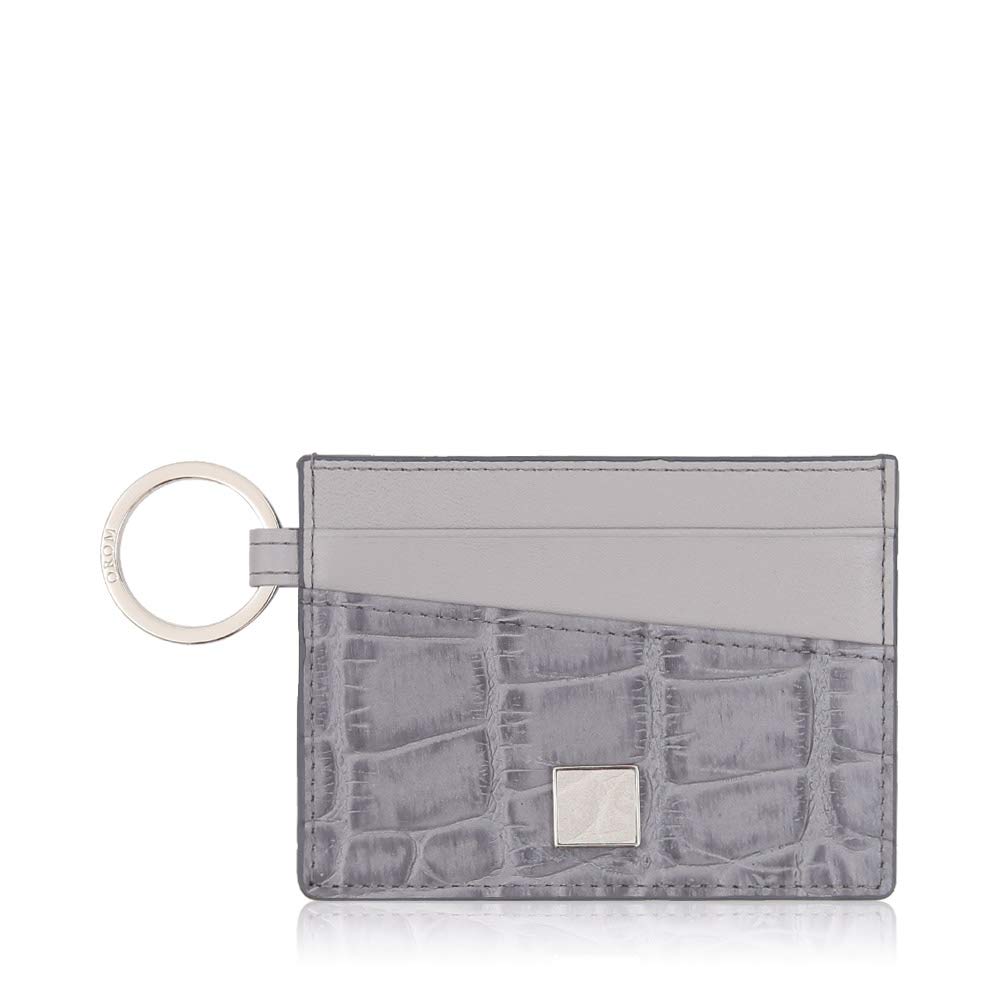 OROMgenuine cowhide leather card case (Dark grey)