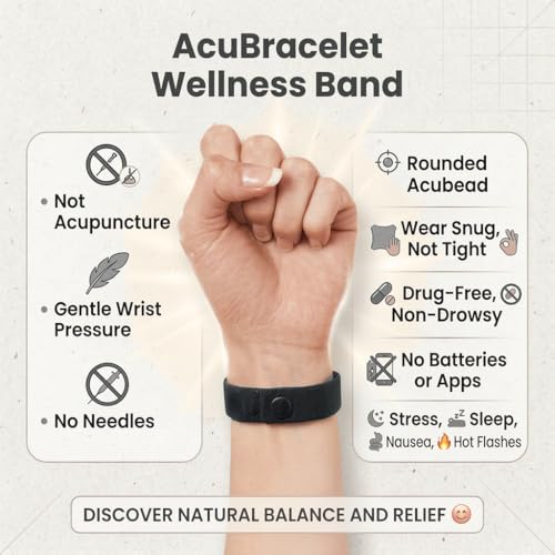 Calming Snap Button Charm Bracelet for Stress and Focus – Black Acupressure Band for Relaxation, Mindfulness, and Balance – Interchangeable Wellness (E. Groovy Garden, Small 6)