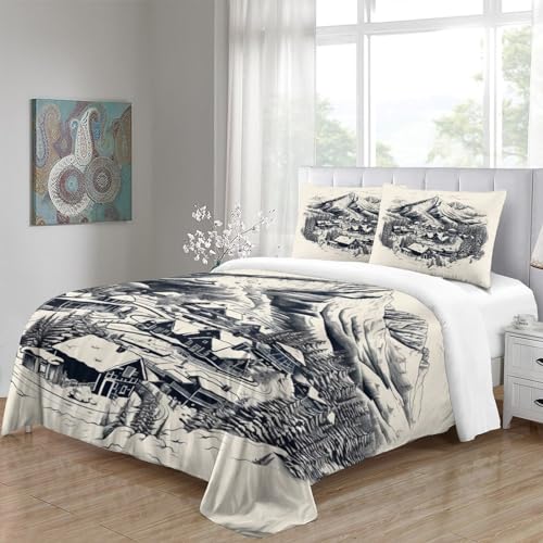 Funda nórdica microfibra suave con estampado digital de Navidad 3D y dos fundas almohada 5