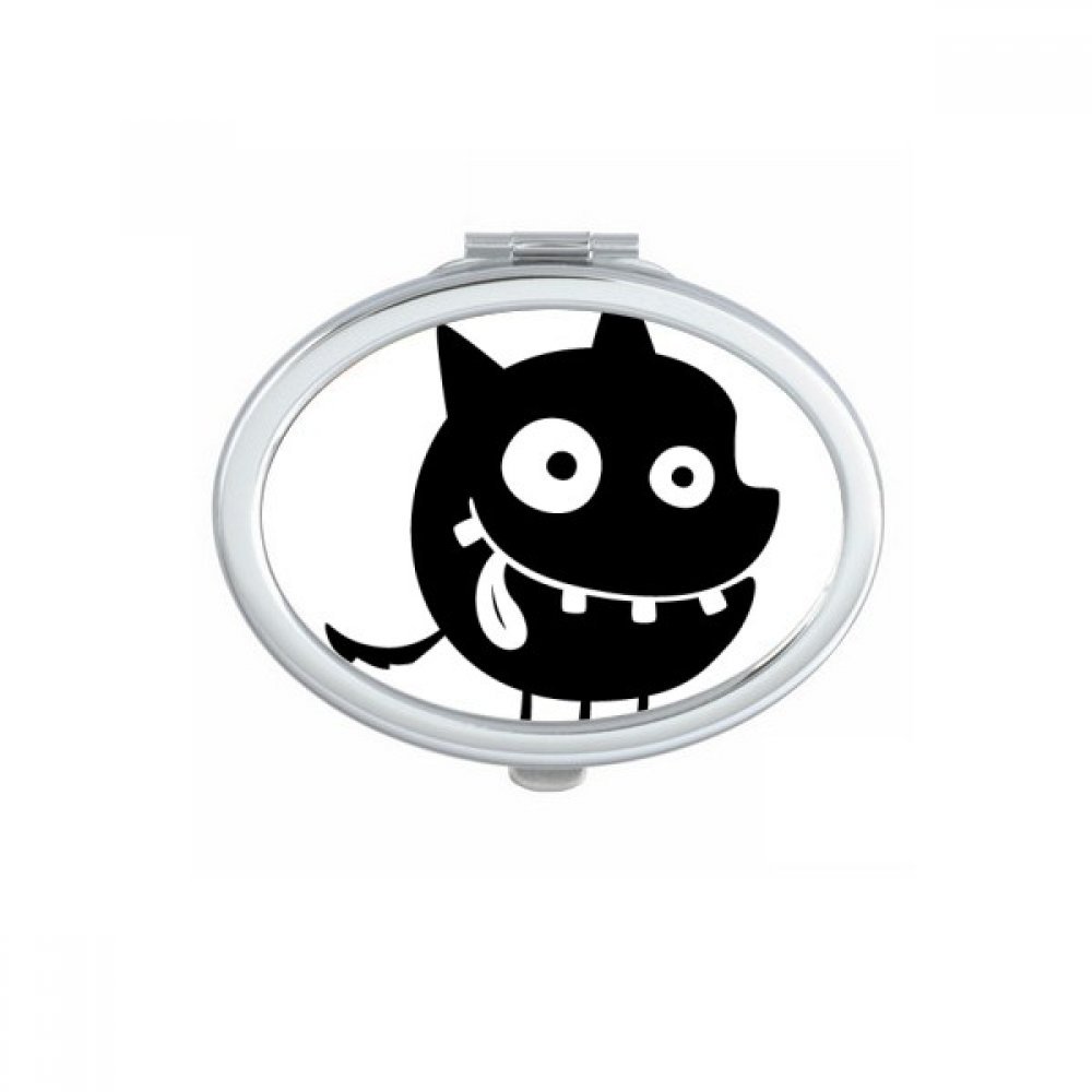 Miroir de poche portable alien mignon pour retouche en voyage