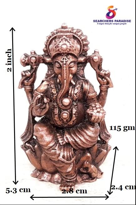 Image of Copper Ganesh Idol 2.0 in | Patina Antique Finish | 115g