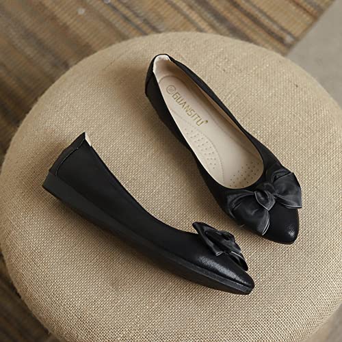 Unifizz Women's Ballet Flat Shoes - Cute Beads Bowtie Wedding Flats Slip on Flats for Women Comfortable3