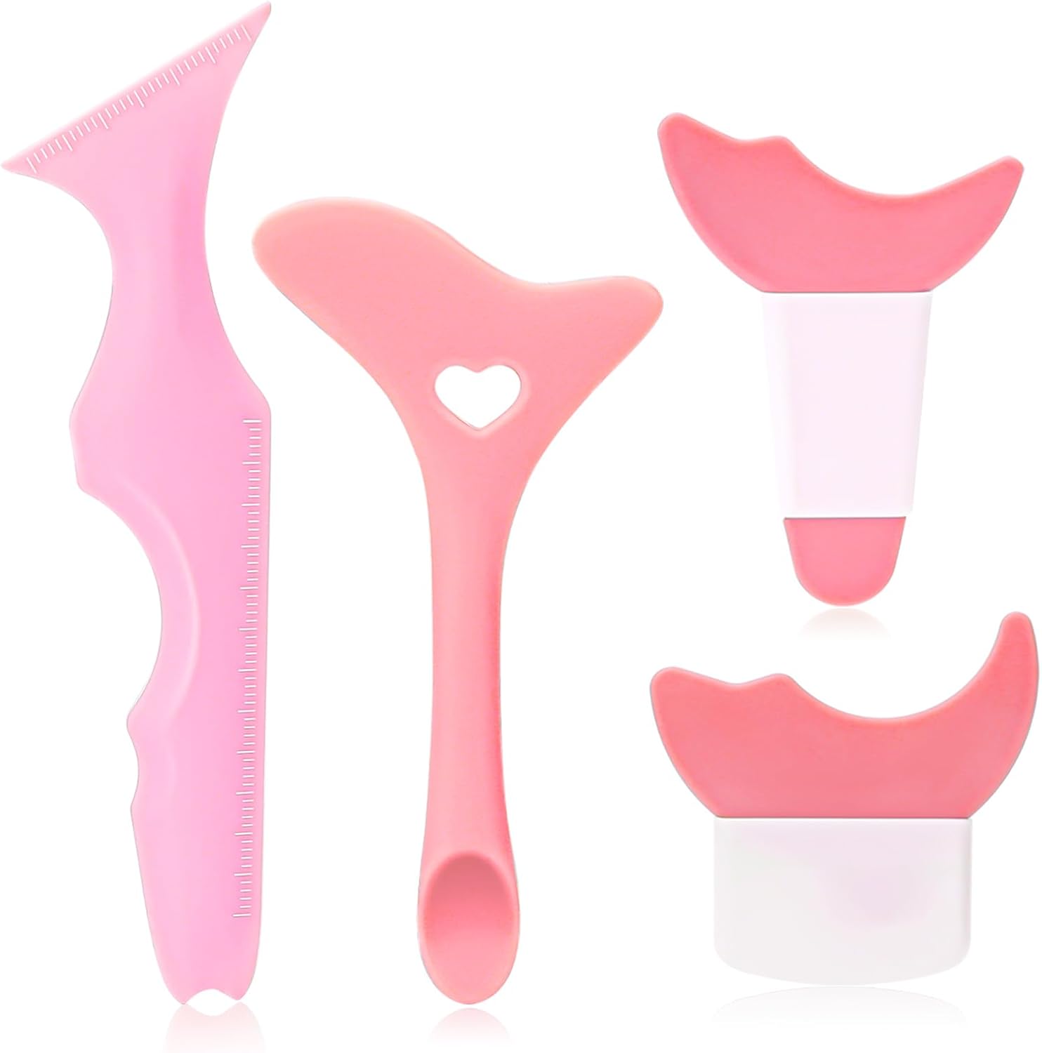 All In One Eyeliner Tool Kit,4Pcs Silicone Eyeliner Stencils Winged Tip