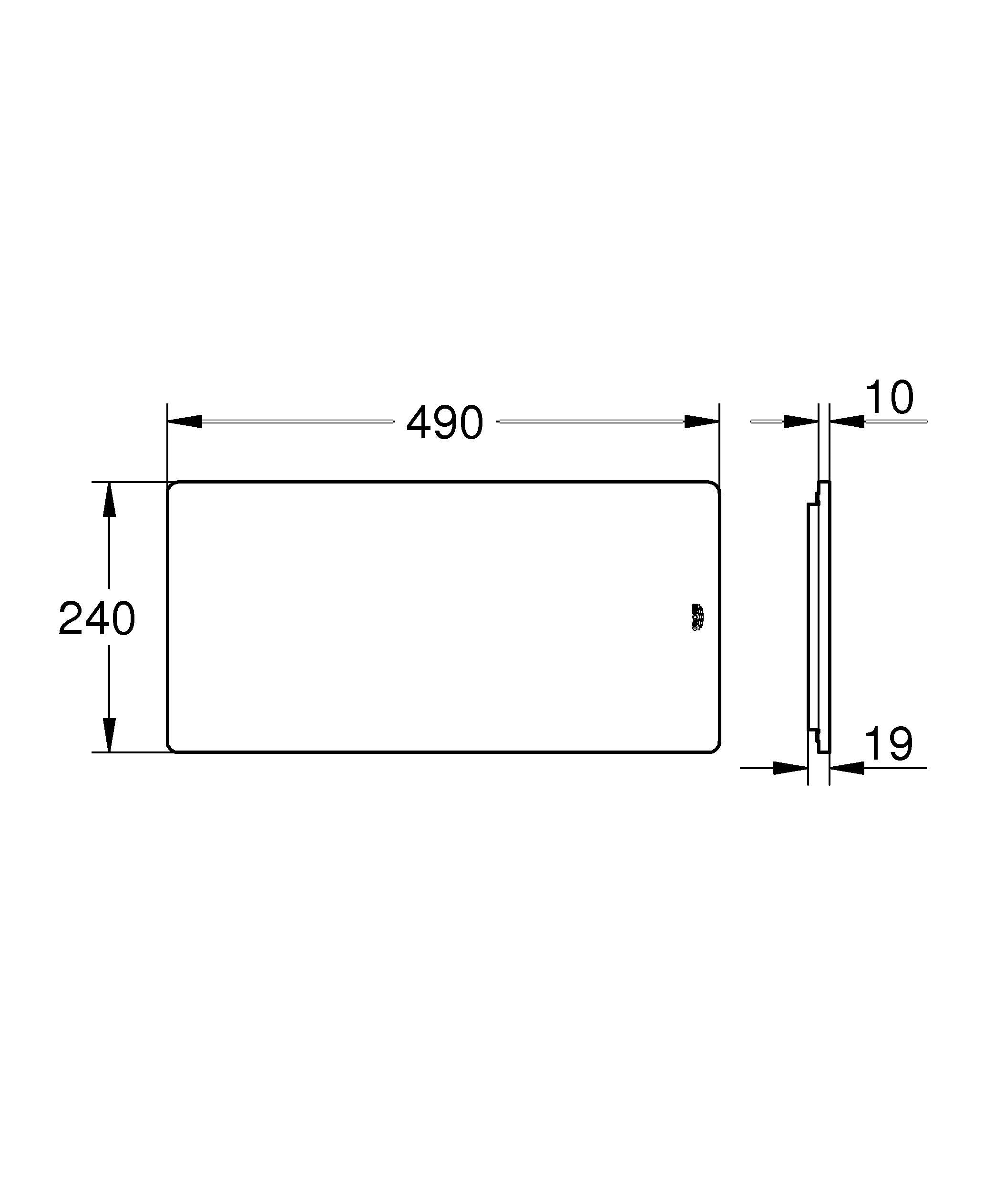 GROHE Wooden Chopping Board, Over Kitchen Sink Cutting Board, Dimensions 490 x 240 x 19 mm, Material Oak, 40751HW0 - Image 3