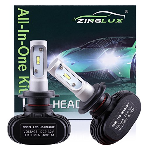 ZX1 Seoul H7 8000LM High Beam or Low Beam Headlight Conversion Kit,Fog Driving Light,for Replacing Halogen Headlamp All-in-One Conversion Kits,CSP Tech,6500K Xenon White,Fanless Design,1 Pair
