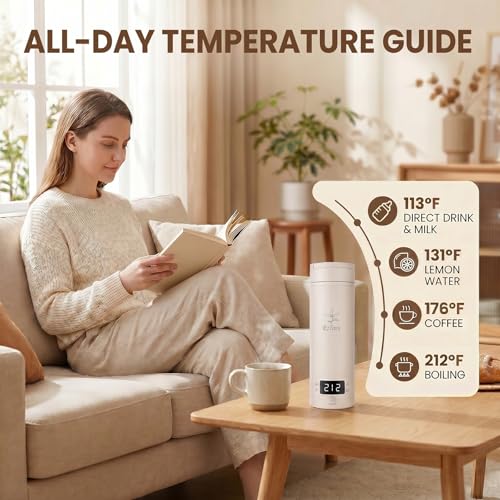Image of Portable Electric Kettle for Travel(120V), 450ml, 4 Temperature Control