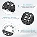 MECCANIXITY Combination Padlock, 6-Digit Push Button Padlock 3-Position Locking Mechanism Security Combination Lock for Locker Gym Sports Locker Cabinet Toolbox (Black, Pack of 1)