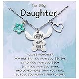 To My Young Daughter Stitch Gift Ohana Means Family Necklace&Message Card for Little Lilo Stitch Lov