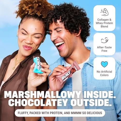 BUILT Bar Puff Protein Bars - Variety Pack - 15-17g Protein Snack Bars with Collagen - Calorie Conscious & Gluten Free - 12 Count, Variety May Vary - 4