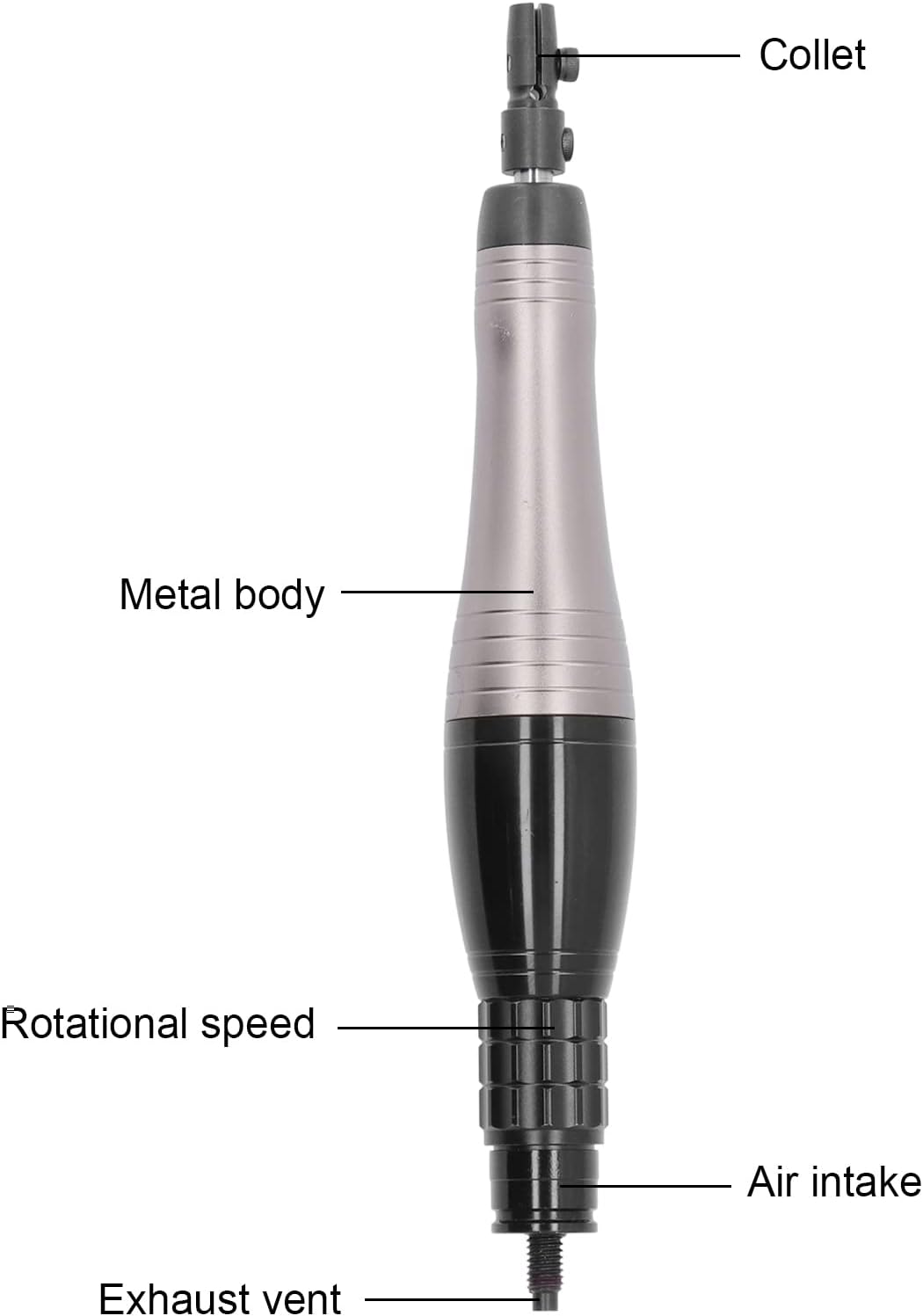 Air Pencil Grinder Kit, Aluminum Alloy Ultrasonic Polishing Machine for Glass Manufacturing, Lightweight & Labor Saving