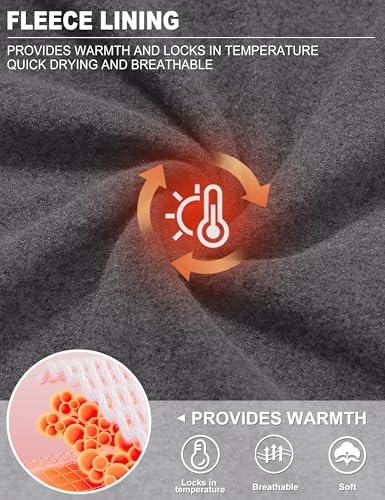 TACVASEN Men's Quarter Zip Pullover Long Sleeve Golf Sweatshirts 1/4 Zip Sweaters Winter Fleece Lined Thermal Shirt