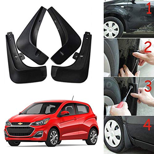 Image of Oshotto (O.E.M Fitting Cup Type) Mud Flap /Splash Guard Compatible with Chevrolet Spark (Set of 4)