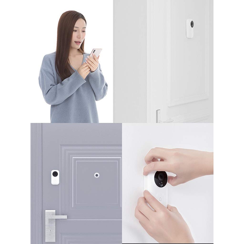 Timbre Inalámbrico Inteligente Inalámbrico Video Timbre Oficina Hogar Tienda Electrónica HD Cat Eye Free Punch Visión Nocturna Video Timbre Timbre de Puerta