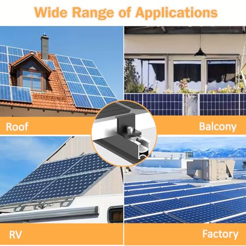 Neuytiky 8 Stück Solarmodul Klemmen 30mm Schwarz, PV Modul Endklemmen, Z-Halter Befestigung Solarmodulhalter für Solar Panel, Solarbefestigungen für Dächer Wände Boote Wohnmobile(Schwarz)