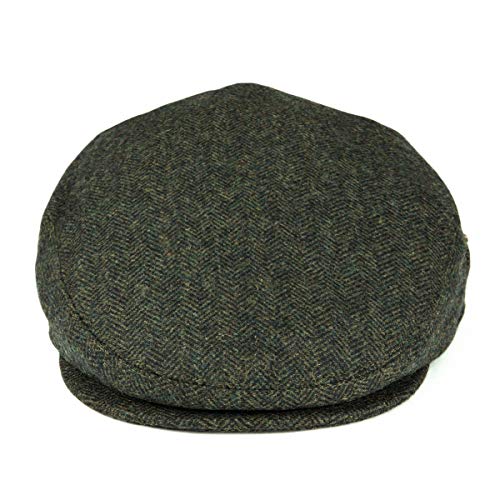image for VOBOOM Men's Herringbone Flat Ivy Newsboy Hat Wool Blend Gatsby Cabbie