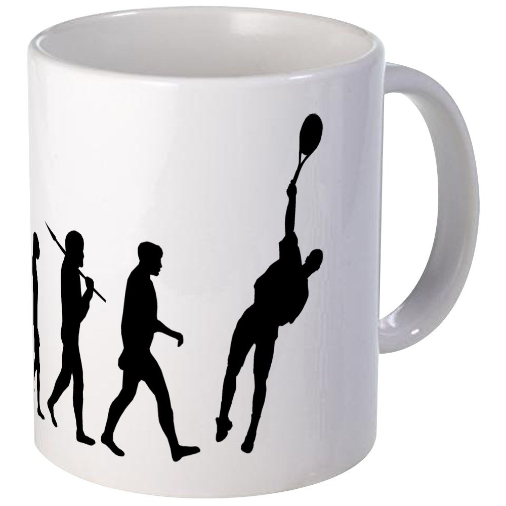 CafePress Evolution Of Tennis Mug 11 oz (325 ml) Ceramic Coffee Mug
