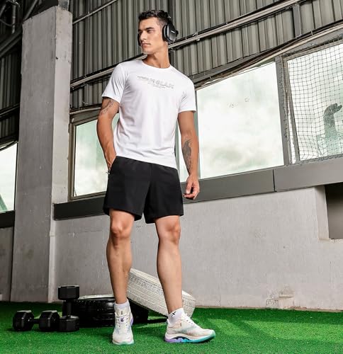 Image of XTEP Men Men's Training T Shirt with Soft Touch Comfort Stretch & Eco Friendly | Odour Control, Breathable & Lightweight Performance T Shirt