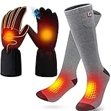 Svpro Battery Heating Socks and Gloves, Men WomenElectric Heated Socks Rechargeable Heated Work Glov
