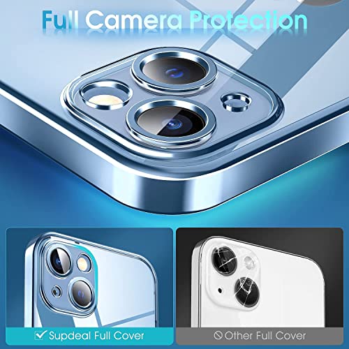 Image of VONZEE Thermoplastic Polyurethane Transparent Case Compatible With Iphone 13 (6.1 Inch),Luxury Electroplated Soft Edge Bumper Case,Full Camera Protection&Reinforced Corners Shockproof Case Cover