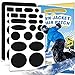 Daunenjacke flicken Reparaturset Schwarz, 35 St&uuml;ck 25x15cm Flicken Daunenjacke Selbstklebend Stoff, Nylon Selbstklebender Wasserdichte Reparatur Patch f&uuml;r Zelten, Skianz&uuml;ge, Jacken, Schlafs&auml;cke