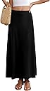 Kinnette Women's Maxi Skirt Flowy A-line High Waisted Casual Long Skirts