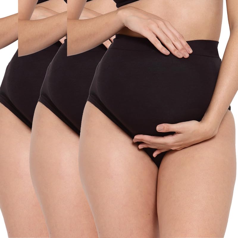 Image of Inner Sense Organic Cotton Bamboo Overlap Maternity Panties | After delivery Panties for Women | Full Coverage, Pregnancy Panty for Women I Maternity wear Skin