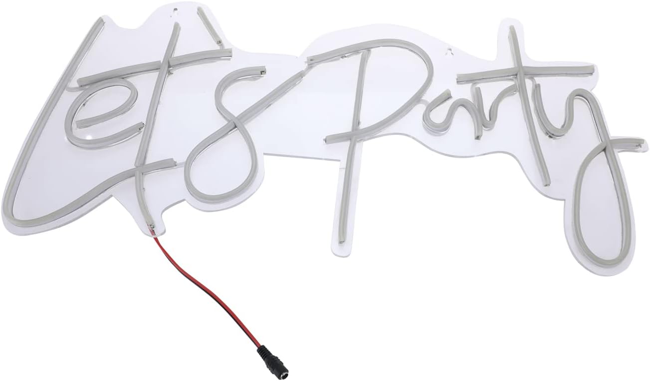 bpaLet'S Party Dimmable Neon Light Sign For Wall Decor