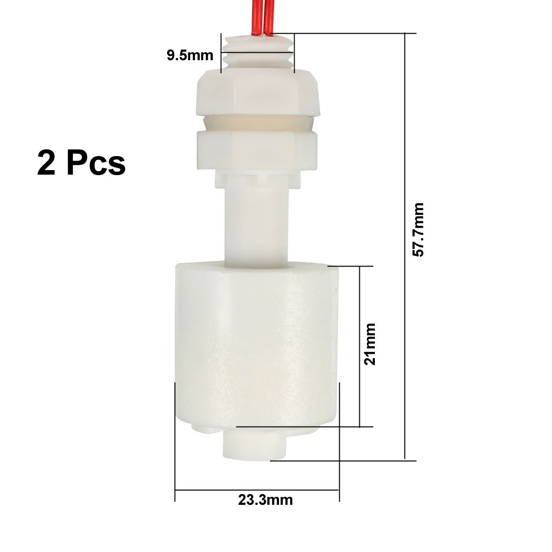 uxcell 2 Pcs ZP4510 White Liquid Water Level Sensor Float Floating Switch