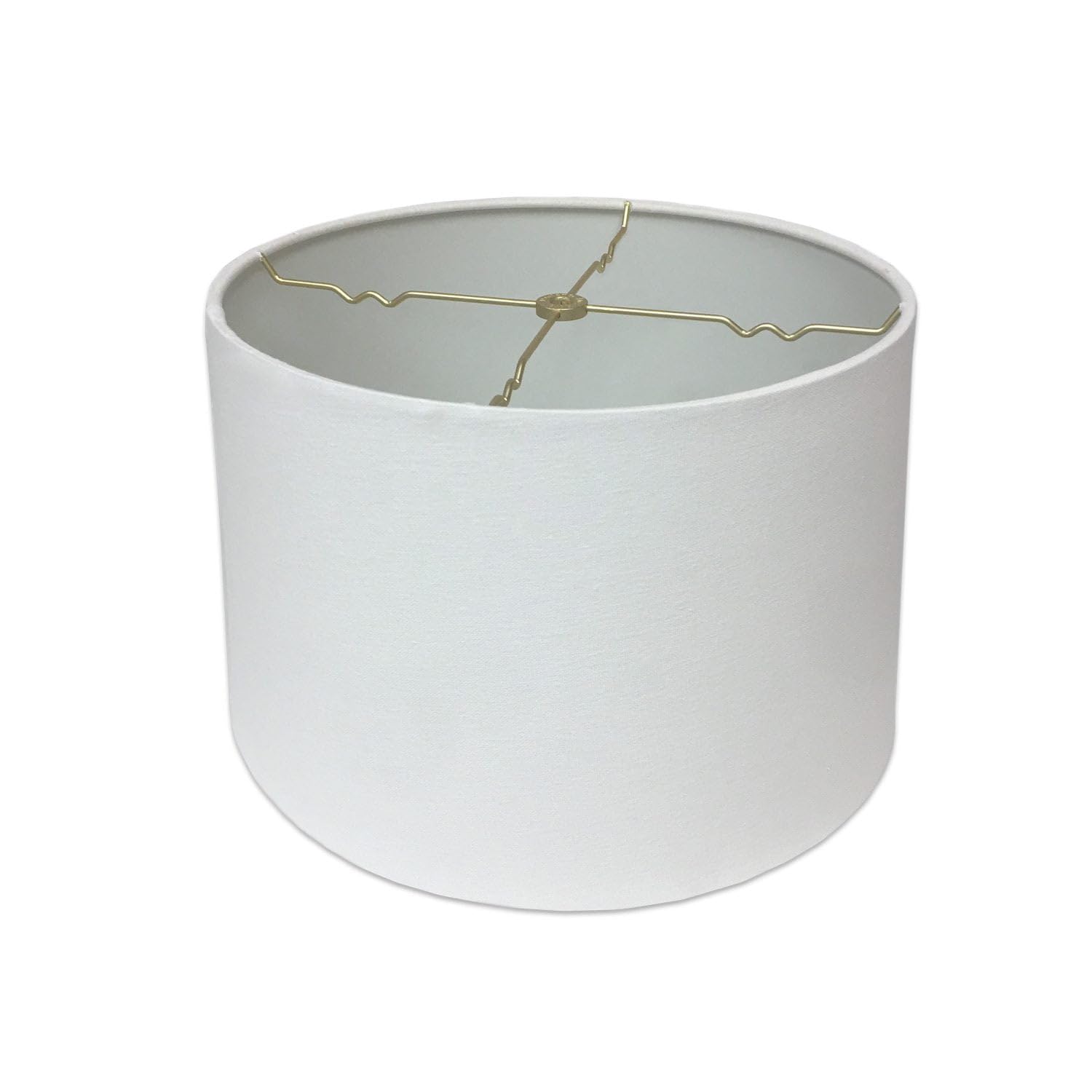 Royal Designs Shallow Drum Hardback Lamp Shade, Linen White, 15 x 16 x 10 โ image 1