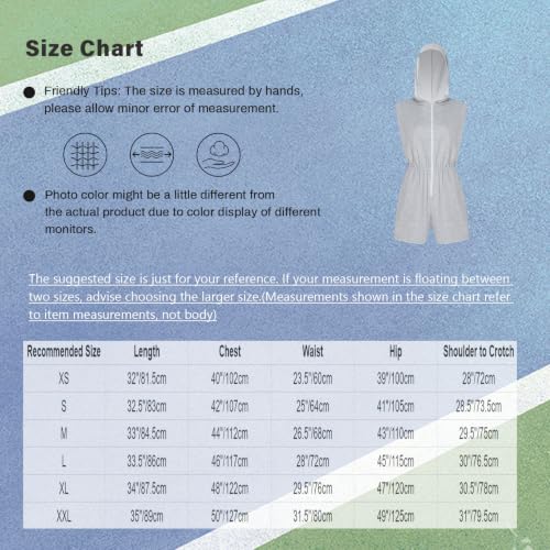 Jumpsuits de un solo pieza para mujer monos activos con capucha y cremallera de estilo casual 7