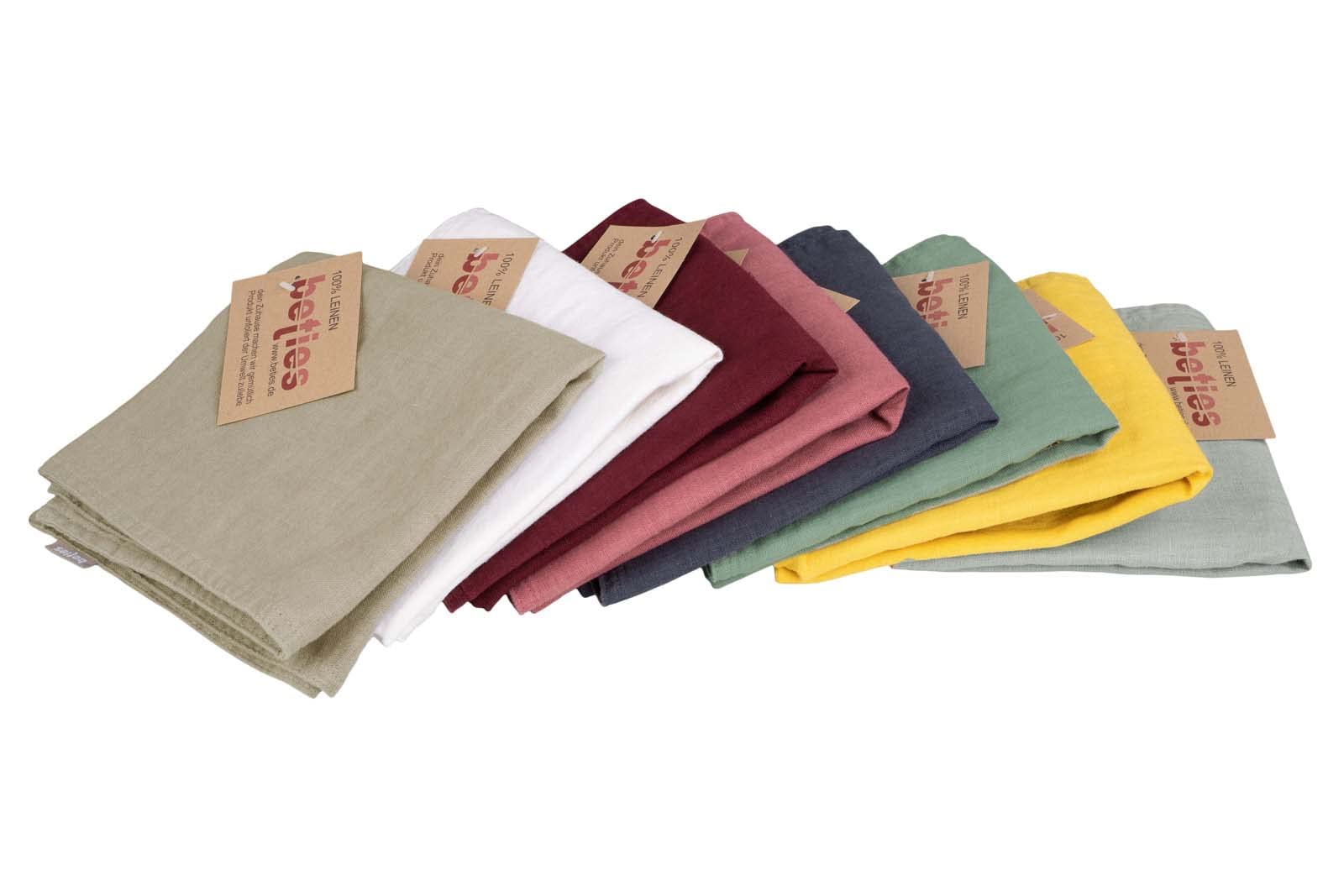 beties Federa in lino, ca. 40 x 80 cm, 100% lino, con chiusura a hotel, colore giallo limone