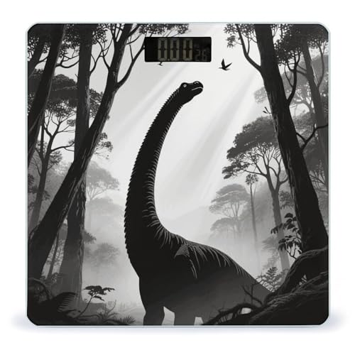 Báscula de baño digital con diseño dinosaurio