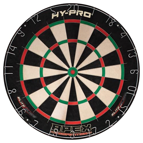 Hy-Pro Apex - Diana profesional de dardos para interiores y exteriores con alambre de hoja de precisión, sisal de grado A y montaje, ideal para una fácil instalación de tablero de dardos y práctica de