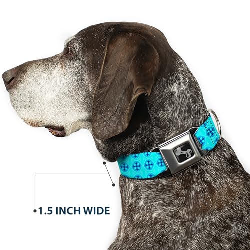 Collier de chien os bleu clair Buckle Down large ajustable de 15 à 66 cm - 8