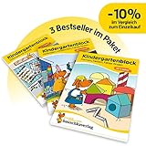 paket schleife basteln  Kindergartenblock-Paket ab 4 Jahre - Das kann ich schon!: 3 bunte Rätselblöcke mit sinnvoller Beschäftigung die Spaß macht (Übungshefte-Pakete für Kindergarten und Vorschule, Band 8000)