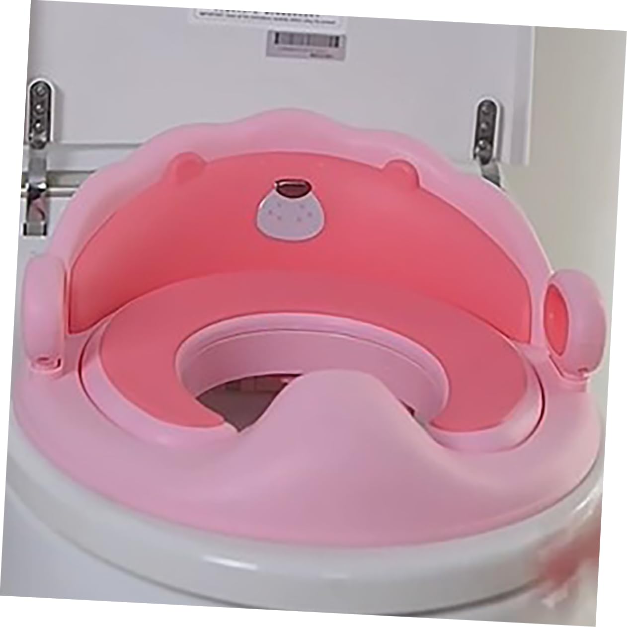 Sedia Riduttore Wc per Ragazzo Ragazza Rosa con Scala Rimovibile | Materiali Pp e Tpe, Cuscino Morbido a Superficie Liscia, Forma Leone con Copri Seduta Incluso