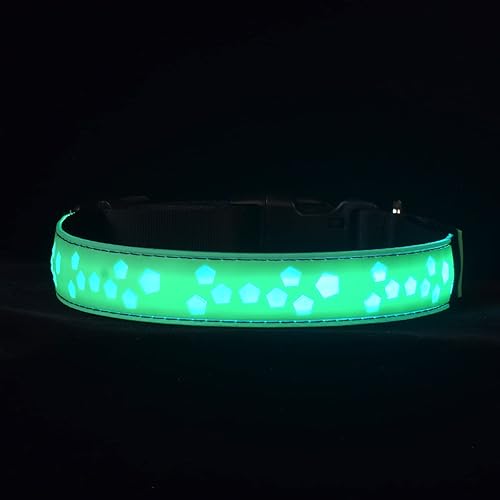 Miniatura 2 de DOGLED Collar subversivo para perro con luz LED USB-C, diseño subversivo de Navidad 3D, material cómodo y suave, iluminación multicolor (M (15.7 a