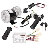 【KIT INCLUYE】 Kit de motor, motor incluido, controlador, puño del acelerador con pantalla, cerradura eléctrica de la puerta, etc. Maravilloso kit de motor cepillado para conversión de scooter.