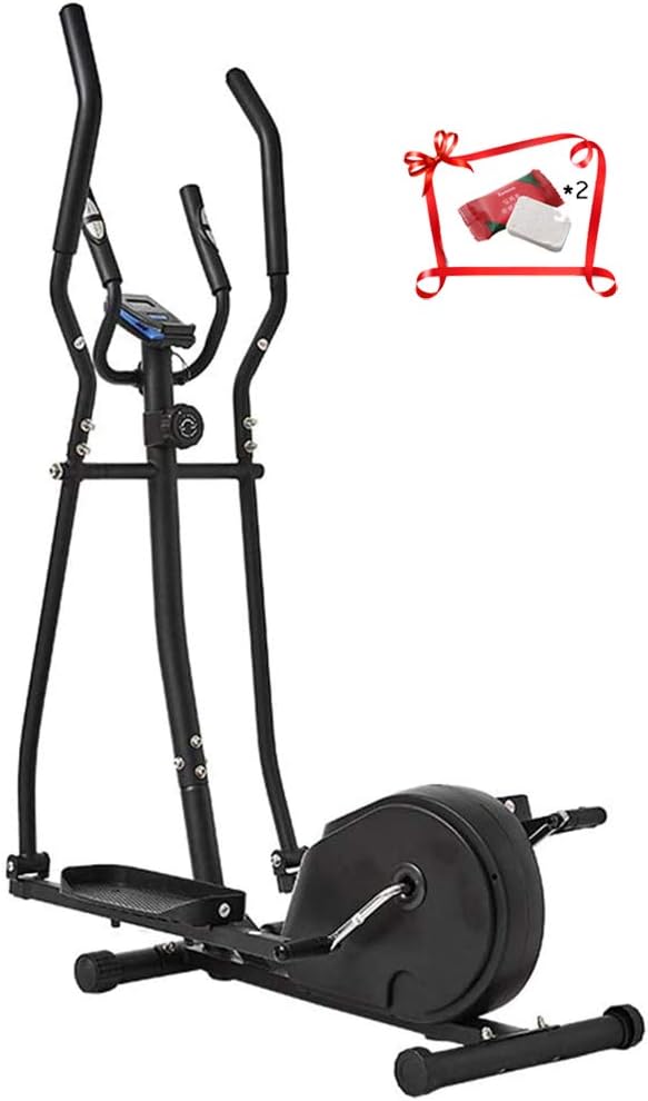 QLGRXWL Home Elliptical Cross Trainer,Magnetic Cardio Workout with 8-level Magnetic Resistance,Two Way Flywheel,Console Display with Heart Rate Sensor and Tablet Holder.