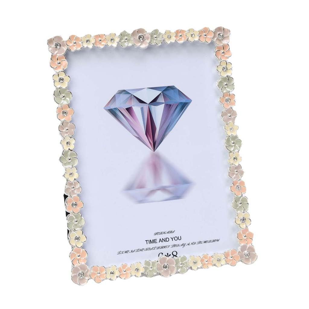 ZXWSTORE 4x6In Photo Frame, 5x7In Decorative Dotted Photo Frame, Enamel Color