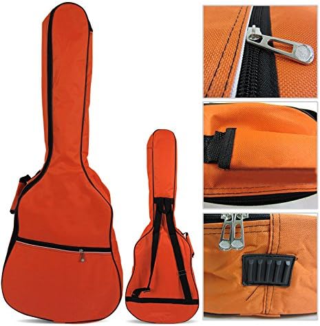 Miniatura 3 de HOT SEAL Funda para guitarra convencional de 0.197 in impermeable, duradera, colorida con almacenamiento (para 40 y 41 pulgadas, naranja)