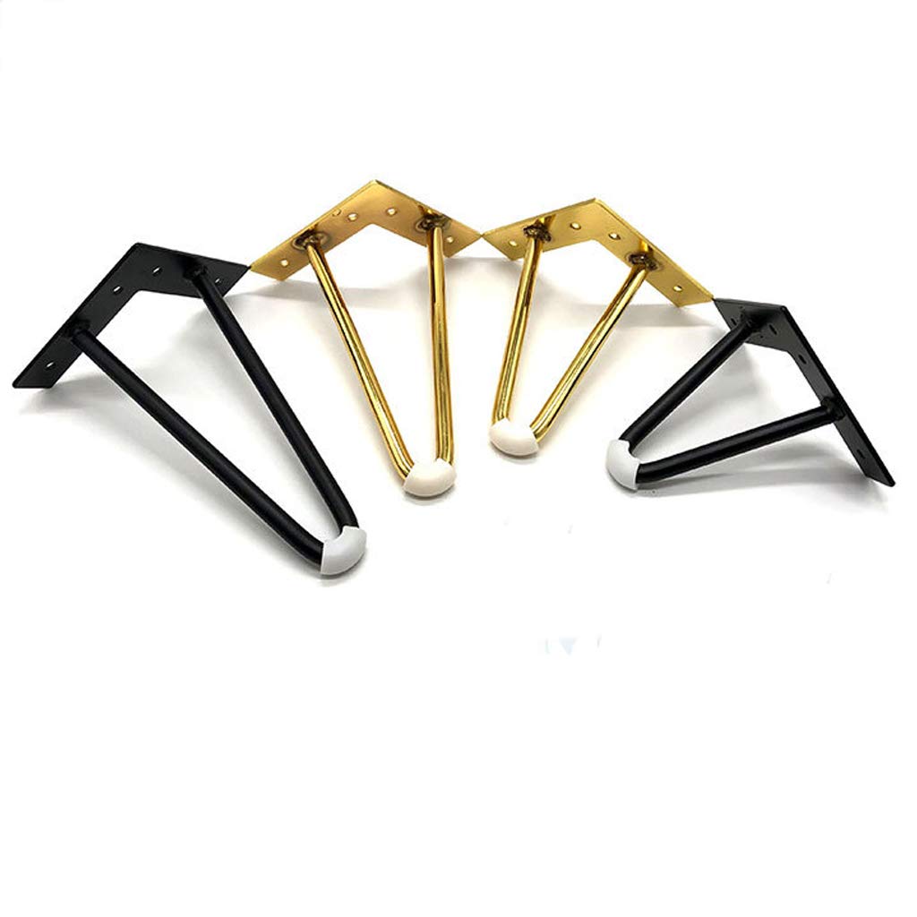 Nogi do stołu Hairpin Zestaw 4 metalowych nóg meblowych Nogi do szafki w kształcie litery U Nowoczesny styl do stolika kawowego Stolik pod telewizor Wytrzymały i regulowany na wysokość (10~4