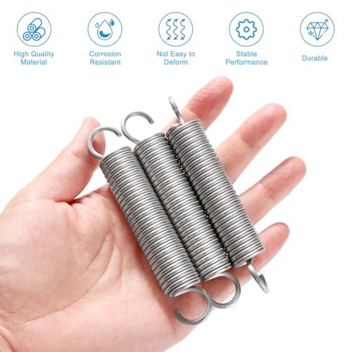 VooGenzek 3 Stücke 2.5 * 18 * 100 mm Spannfeder, Edelstahl Doppelhaken Spannfeder, Kleiner Doppelhaken-Spannfeder, für Furniture Geräte