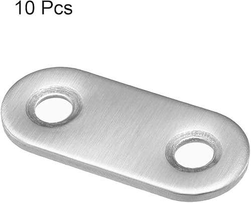 Miniatura 7 de uxcell Placa de reparación, 2.244 in x 0.630 in, conector de soporte de esquina de fijación plana, paquete de 10