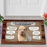 Felpudo Entrada casa Shar-Pei Chino 1 visitando mi casa Felpudo