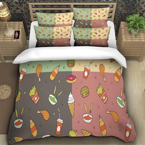 Parure de lit animaux de la ferme 3D housse de couette microfibre 200x200 ado