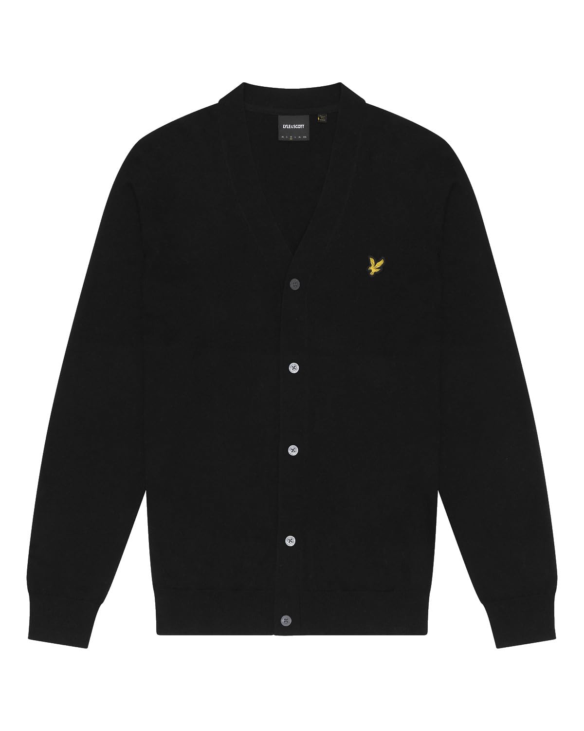 Lyle And Scott Men' Black Vn Cardigan in Size S, Sports Direct