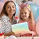 Lonwiner 4 Stück Geschenkpapier für Mädchen Frauen Geburtstags, Geschenkpapier Hochzeit Geschenkpapier Kommunion, 4 Farben